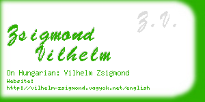 zsigmond vilhelm business card